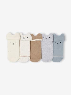 Set van 5 Bottoms geboorte in bouclé beige