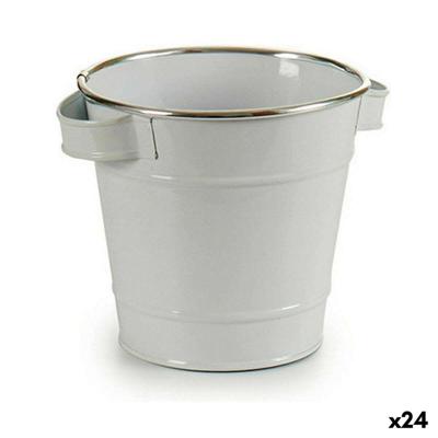 Grondlegger Ibergarden Wit Zilverkleurig Zink Kubus 19,5 x 14,5 x 16,5 cm (24 Stuks)