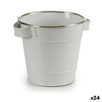 Kubus Wit Zilverkleurig Zink 19,5 x 14,5 x 16,5 cm (24 Stuks) - thumbnail