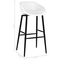 Barstoelen 2 st wit - thumbnail
