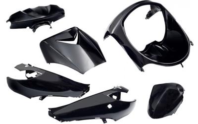 Plaatset 6-delig Edge voor Peugeot Vivacity tot bouwjaar 2008 - zwart metallic