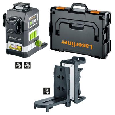 Laserliner PowerPlane-Laser 3G Multi-18V 3D-laser Groene laser, Incl. doos, Zonder accu, Zelfnivellerend Reikwijdte (max.): 60 m Laserliner PowerPlane-Laser 3G Multi-18V 3D-laser Groene laser, Incl. doos, Zonder accu, Zelfnivellerend Reikwijdte (max.): 60 m