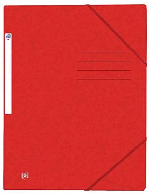 Elastomap oxford top file a4 3 kleppen 390gr rood | 10 stuks Elastomap oxford top file a4 3 kleppen 390gr rood | 10 stuks