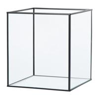 Deco box groot - zwart - 20x16x16 cm - thumbnail