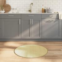 VidaXL Vloerkleed rond 80 cm bamboe lichtnaturel - thumbnail