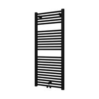 Designradiator Plieger Palmyra 580 Watt Midden- of Zijaansluiting 117,5x50 cm Mat Zwart - thumbnail