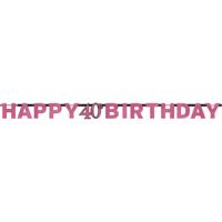 Letterbanner 40 Jaar Sparkling Roze - thumbnail