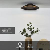 Lucide FOSKAL - Plafonnière - Ø 34,5 cm - LED - 1x12W 2700K - Zwart - thumbnail