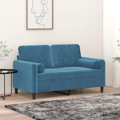 Sierkussens 2 st 15x50 cm fluweel blauw Sierkussens 2 st 15x50 cm fluweel blauw