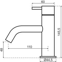 Fonteinkraan Qisani Flow Laag Geborsteld Gun Metal - thumbnail