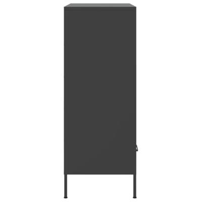 Hoge kast 68x39x101,5 cm staal zwart