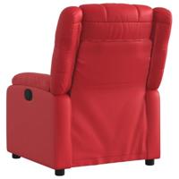 Fauteuil verstelbaar kunstleer rood - thumbnail