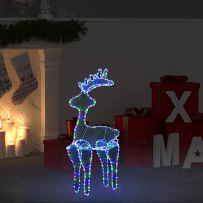 VidaXL Kerstversiering rendier met mesh 306 led&apos;s 60x24x89 cm
