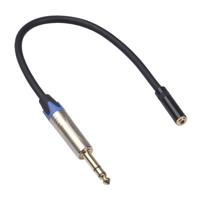 TC203NF03 6.35 mm male naar 3.5 mm Female audio kabel lengte: 0.3 m - thumbnail
