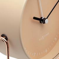 NeXtime NE-5240RZ Wekker Berlin 14x13 cm Champagne/Metaal - thumbnail