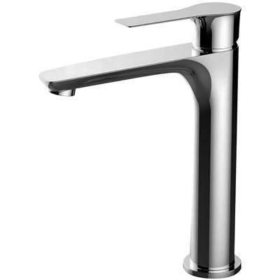 Verhoogde Wastafelmengkraan Chroom - Opbouw Rond Design - Leoni Drimbin