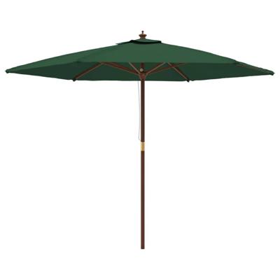 Parasol met houten paal 299x240 cm groen Parasol met houten paal 299x240 cm groen