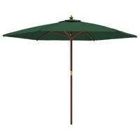 Parasol met houten paal 299x240 cm groen - thumbnail