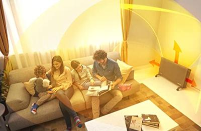 DeLonghi HCX3220FTS Convector 60 m³ 2000 W, 1200 W, 800 W Wit, Zwart