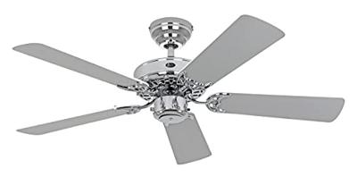 CasaFan Classic Royal 103 CH Plafondventilator 48 W (Ø x h) 103 cm x 230 mm Chroom (glanzend) Lampaanbouw mogelijk, Omkeerbare bladen, Verwisselbare bladen,