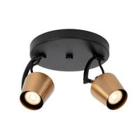 Lucide EMILE - Plafondspot - Ø 20 cm - 2xGU10 - Mat Goud / Messing - thumbnail