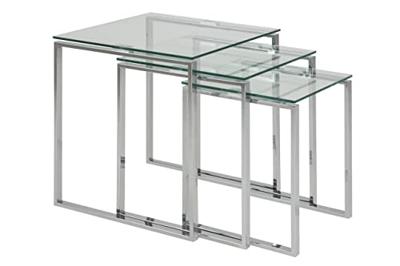 Bendt Bijzettafel 'Lone' set van 3 stuks, kleur Chroom