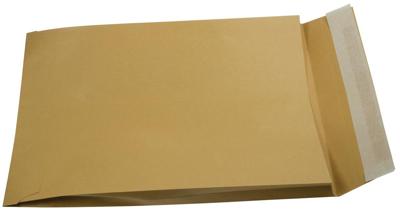 Gallery enveloppen met balg ft 229 x 324 x 35 mm, stripsluiting, bruine kraft, doos van 250 stuks Gallery enveloppen met balg ft 229 x 324 x 35 mm, stripsluiting, bruine kraft, doos van 250 stuks