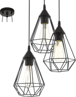 Eglo Vintage hanglampTarbes 3-lichts zwart - 94191 - thumbnail