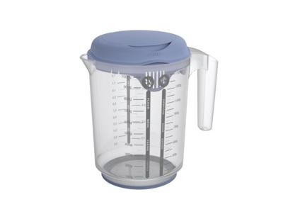 Rotho fresh mixbeker met spatdeksel 1,5l horizon blauw