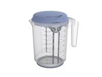 Rotho fresh mixbeker met spatdeksel 1,5l horizon blauw - thumbnail