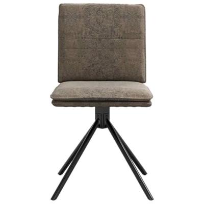 Eetkamerstoel kunstsuède donkergrijs