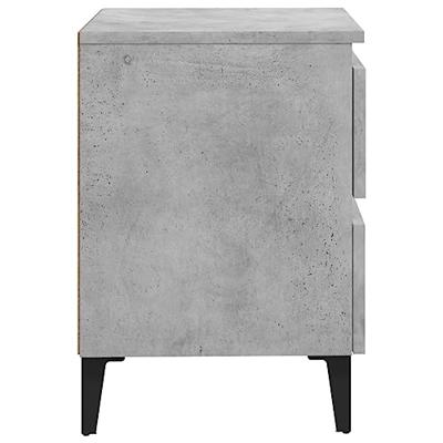 Nachtkastjes 2 st 40x35x50 cm bewerkt hout betongrijs