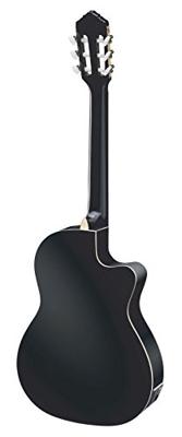 Ortega RCE145LBK Family Series Pro Full-Size Guitar Black linkshandige E/A klassieke gitaar met gigbag