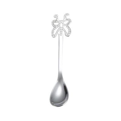 Multicolor RVS Butterfly koffie lepel fruit koud drankje ijs dessert theelepel kleur: zilver