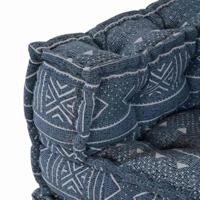 VidaXL Modulair bank indigo print 70 x 70 x 56 cm stof - thumbnail