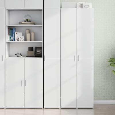 Hoge kast 30x42,5x185 cm bewerkt hout wit