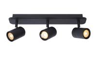 Lucide LENNERT - Plafondspot Badkamer - LED Dimb. - GU10 - 3x5W 3000K - IP44 - Zwart - thumbnail