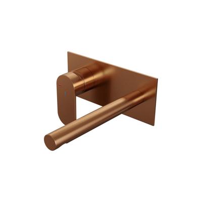 Inbouw Wastafelmengkraan Brauer Copper Edition Coldstart Rechte Uitloop Platte Hendel Links Geborsteld Koper PVD Met Afdekplaat Brauer Inbouw Wastafelmengkraan Brauer Copper Edition Coldstart Rechte Uitloop Platte Hendel Links Geborsteld Koper PVD Met Afdekplaat Brauer