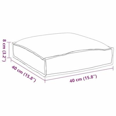 VidaXL Kussen 2 pcs crème 40 x 40 x 8 cm oxford stof
