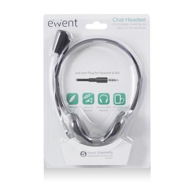 Ewent EW3567 - Hoofdtelefoon - op oor - met microfoon - met bekabeling - zwart Ewent EW3567 - Hoofdtelefoon - op oor - met microfoon - met bekabeling - zwart