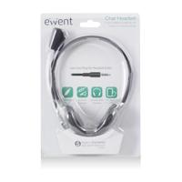 Ewent EW3567 - Hoofdtelefoon - op oor - met microfoon - met bekabeling - zwart - thumbnail
