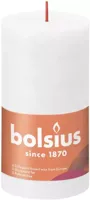 Bolsius stompkaars rustiek shine 6.8x13cm cloudy white - thumbnail
