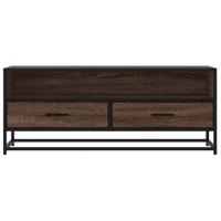 Tv-meubel 100x34,5x40 cm bewerkt hout metaal bruin eikenkleur - thumbnail
