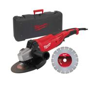 Milwaukee AG 22-230 Diamantset Haakse Slijpmachine 2200 W in koffer - 4933440292 - thumbnail