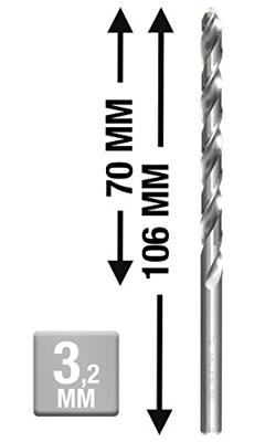 kwb 217032 HSS Spiraalboor 3.2 mm Gezamenlijke lengte 106 mm DIN 340 Cilinderschacht 1 stuk(s) kwb 217032 HSS Spiraalboor 3.2 mm Gezamenlijke lengte 106 mm DIN 340 Cilinderschacht 1 stuk(s)