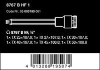 Wera 8767 B TORX® HF 1 Zyklop Bitdoppen set TORX®, met vasthoudfunctie 3/8"-aandrijving, 6-delig - 1 stuk(s) - 05003185001 - thumbnail