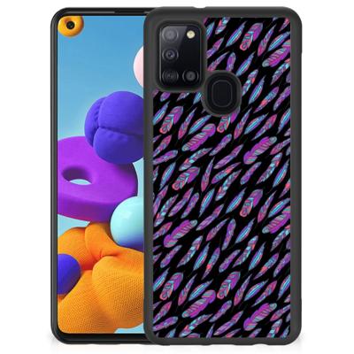 Samsung Galaxy A21s Bumper Case Feathers Color Samsung Galaxy A21s Bumper Case Feathers Color
