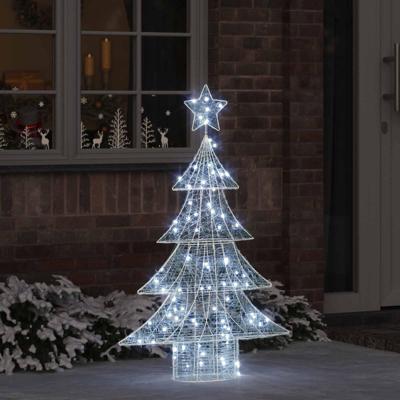 VidaXL Kerstboom met 100 led koudwit 120 cm acryl