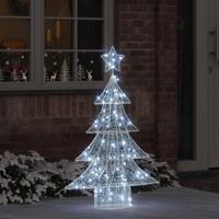 VidaXL Kerstboom met 100 led koudwit 120 cm acryl - thumbnail