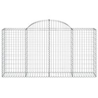 VidaXL Schanskorf gewelfd 200x50x100/120 cm gegalvaniseerd ijzer - thumbnail